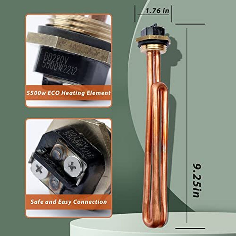 2PACK HE 55220 Water Heater Element Replacement for Ecosmart ECO POU 6 ECO 8