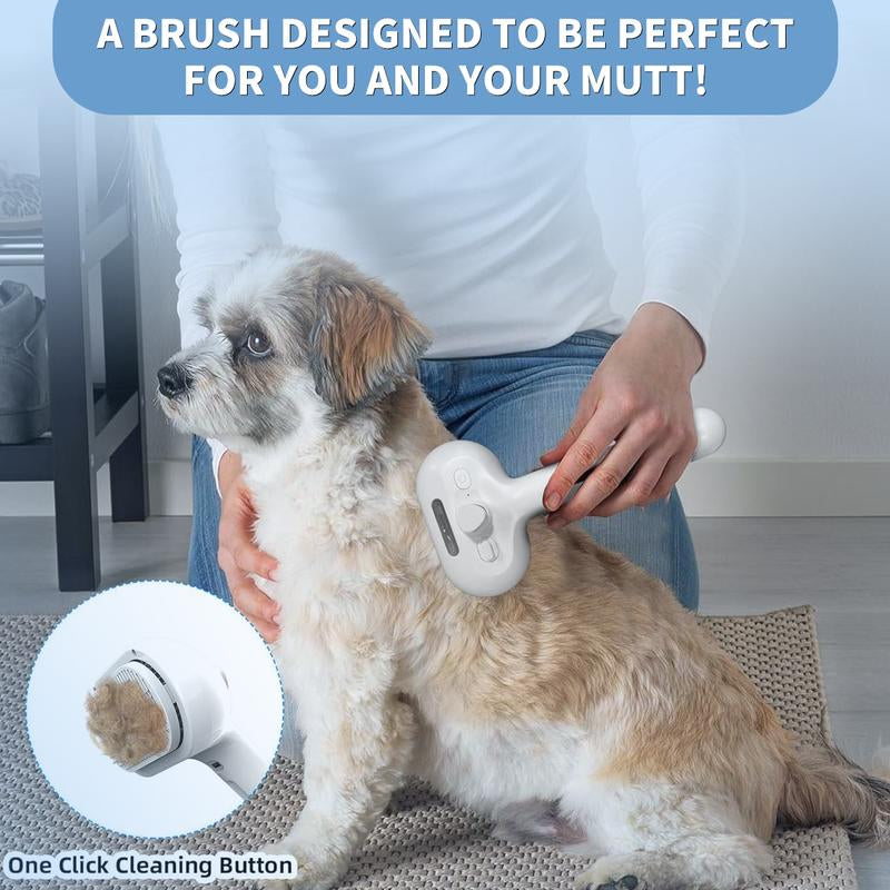 Pet Spray Hair Removal Comb, 1-Piece Pet Hair Brush, Pet Hair Cleaning Brush with Shedding Button, Cat Brush, Dog Brush, Cat and Dog Beauty and Massage Comb, Pet Supplies