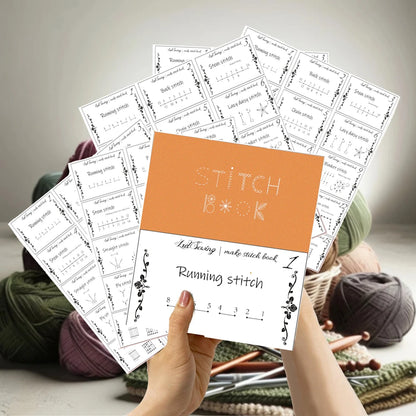 DIY Creative Mini Sewing Card Set Creative Cards Mini Sewing Book Home Arts Crafts Sewing Stitch Buddy Embroidery Stitch Book