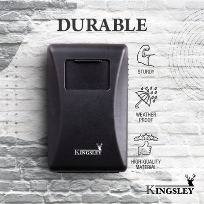 Key Lock Box - Guard-A-Key, Secure Weatherproof Key Box Wall Mount for Indoors and Outdoors, 4 Digit Resettable Combination Code, Large Capacity for Storing Spare Keys