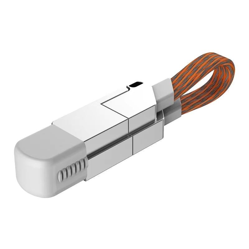 VALSROY™ 6-in-1 Keychain Cable | Android & iOS | PD 60W