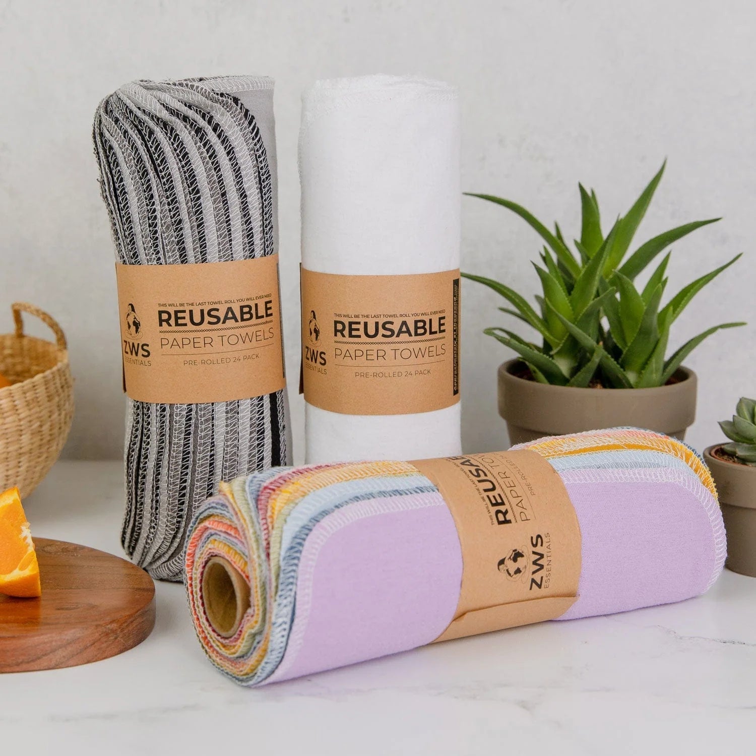 Reusable Paper Towels - 12 or 24 Pack