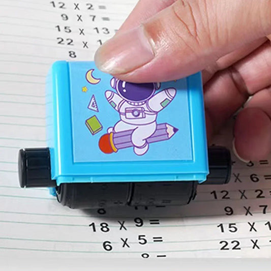 Cartoon Math Practice Number Rolling Stamp Addition Subtraction Multiply Division Question within 100 Stamp Digital Roller Type