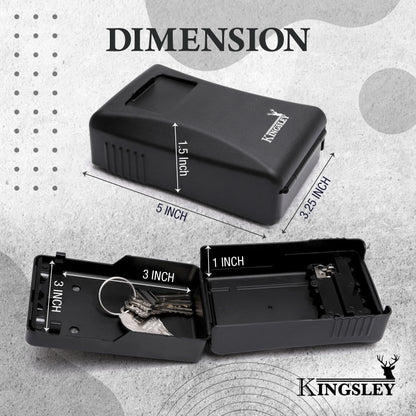 Key Lock Box - Guard-A-Key, Secure Weatherproof Key Box Wall Mount for Indoors and Outdoors, 4 Digit Resettable Combination Code, Large Capacity for Storing Spare Keys