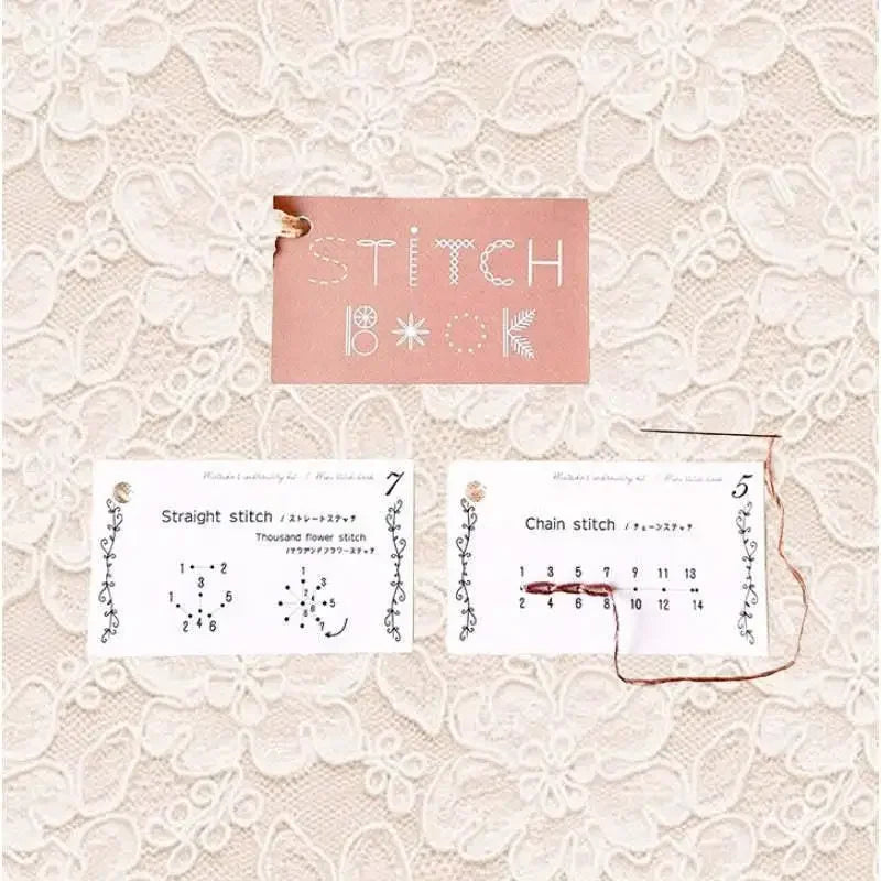 DIY Creative Mini Sewing Card Set Creative Cards Mini Sewing Book Home Arts Crafts Sewing Stitch Buddy Embroidery Stitch Book