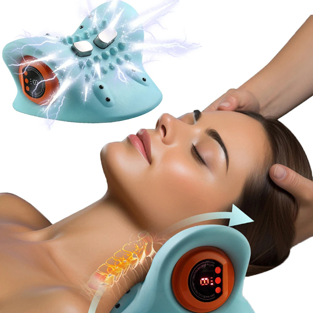 VALSROY™ Neck Traction Massager – Cervical Relief Pillow