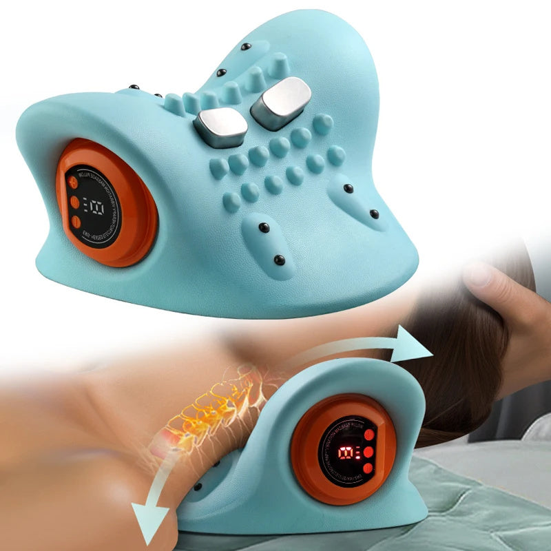 VALSROY™ Neck Traction Massager – Cervical Relief Pillow