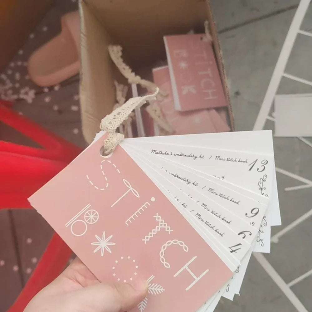 DIY Creative Mini Sewing Card Set Creative Cards Mini Sewing Book Home Arts Crafts Sewing Stitch Buddy Embroidery Stitch Book