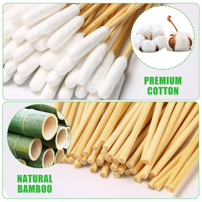 500 Count Dog Q Tips – 6-Inch Cotton Swabs for Dog Ear Cleaning, Wound Care & Pet Grooming Large Cotton Dog Ear Extra Large Natural Dog Large Wooden